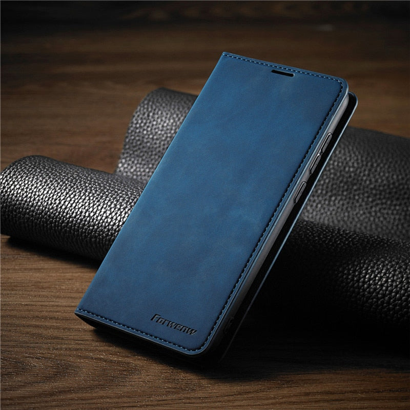 Lisslune | Huawei Case: Magnetic Leather Bag for Stylish Protection