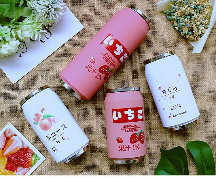 Lisslune | Stylish stainless steel insulated water bottle with colorful straw - 350ml & 500ml options