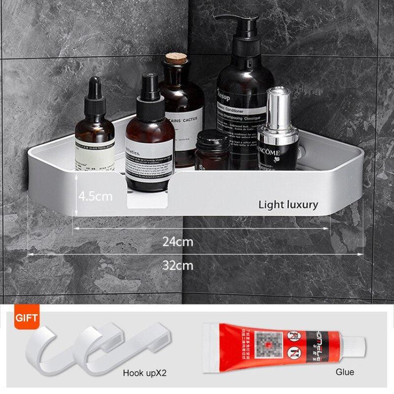 Lisslune | Stylish Rustproof Aluminum Bathroom Caddy with Overlaid Water Drain