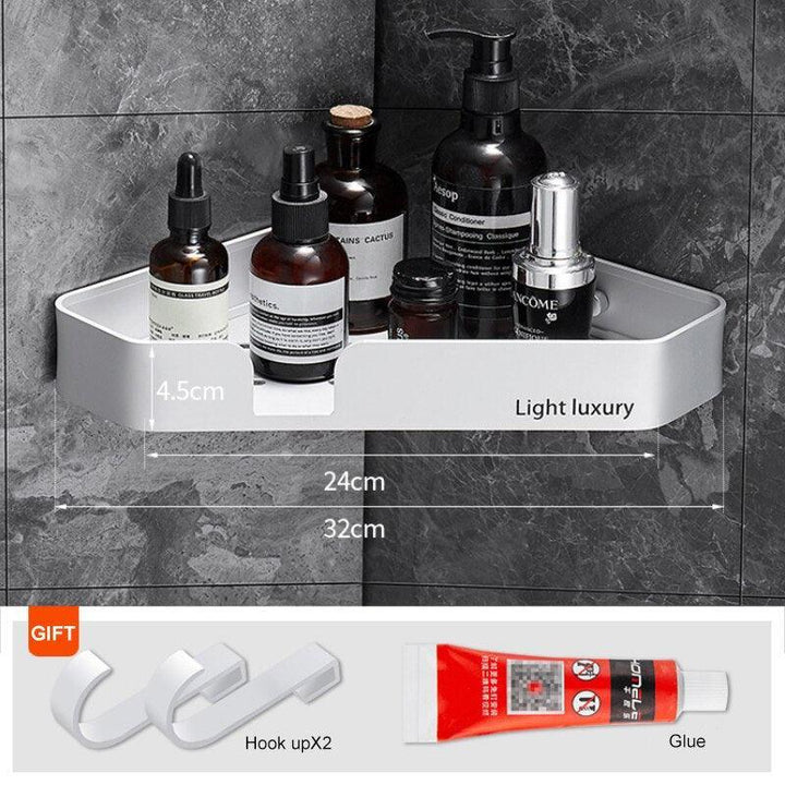 Lisslune | Stylish Rustproof Aluminum Bathroom Caddy with Overlaid Water Drain