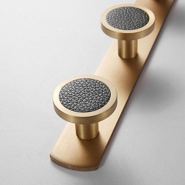 Lisslune | Elegant Luxe Gold Brass Wall Hook Rack with 5 Sturdy Hooks - Stylish Storage Solution