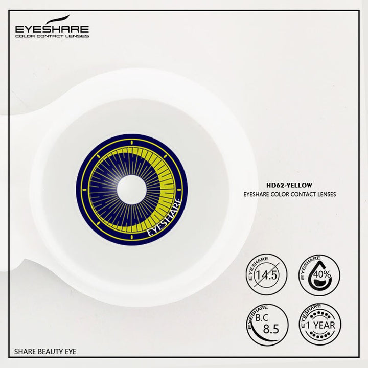 Rynx Cosplay HD62 Yellow 14.5mm 1 Pair | 1 Year