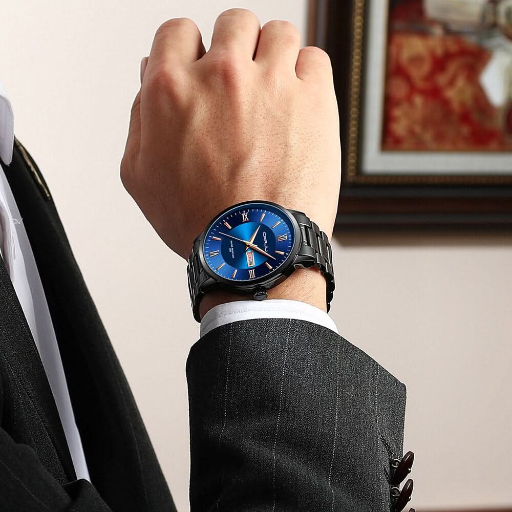 Lisslune | Men’s Stainless Steel Waterproof Sport Quartz Watch
