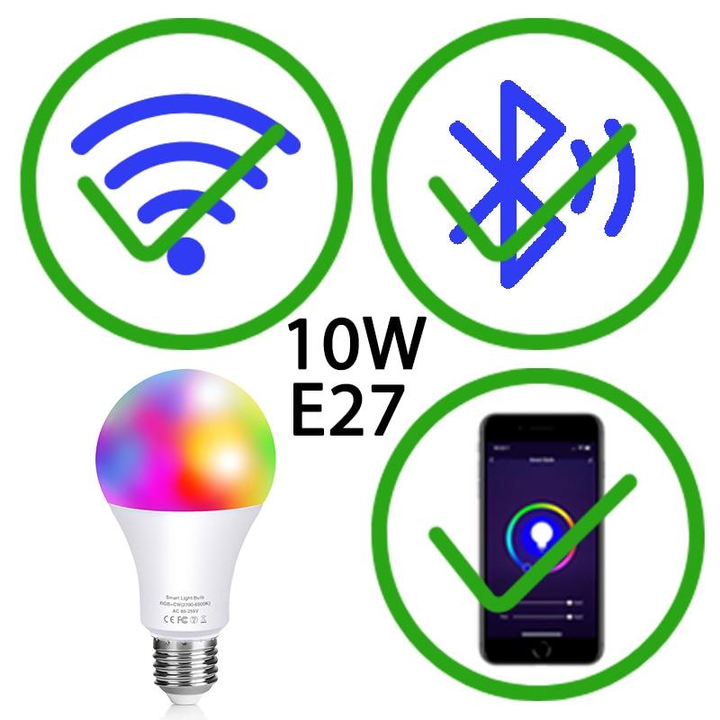 Lisslune | Smart Wifi Bluetooth LED Lamp RGB+ Lamp B22 E27