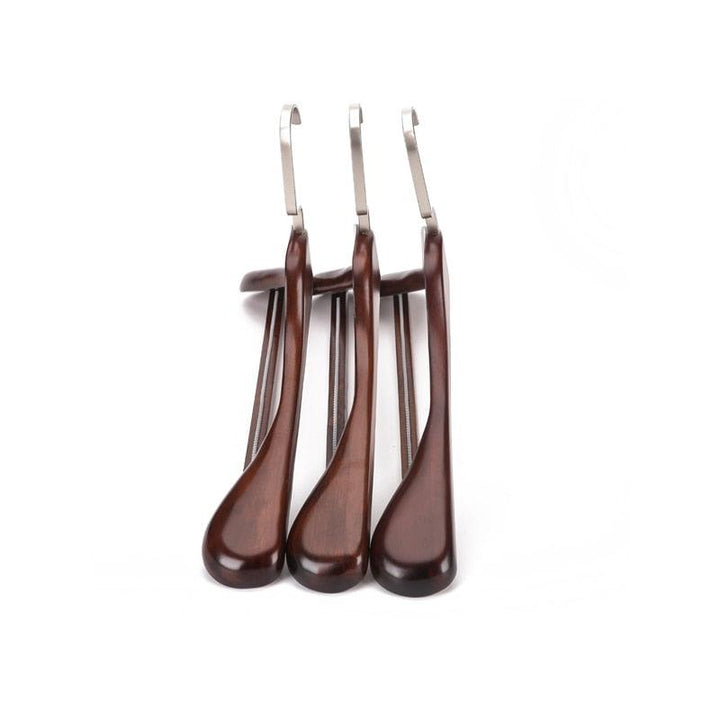Lisslune | Elegant Botanica Lotus Wood Suit Hanger Collection with Wide Shoulders and Non-Slip Rod
