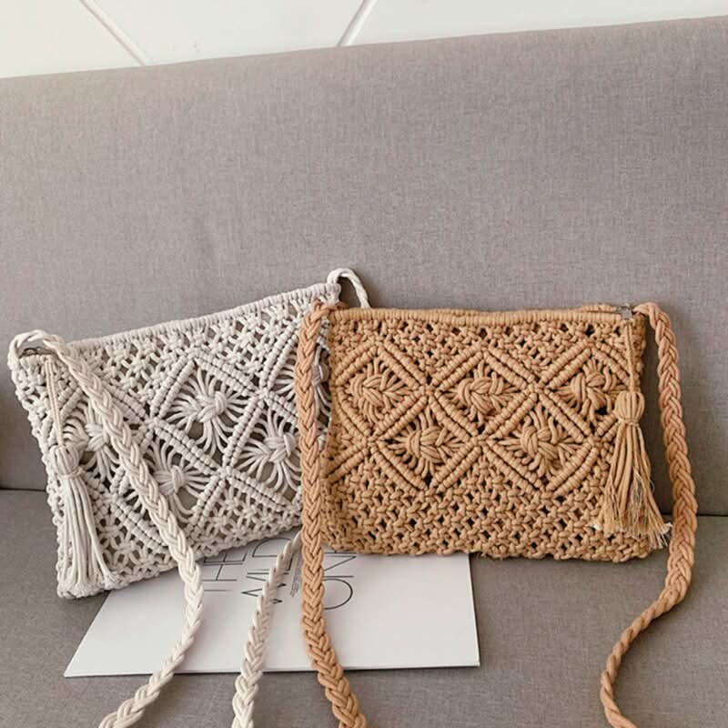 Lisslune | Woven Shoulder Bag for Women – Summer Boho Style
