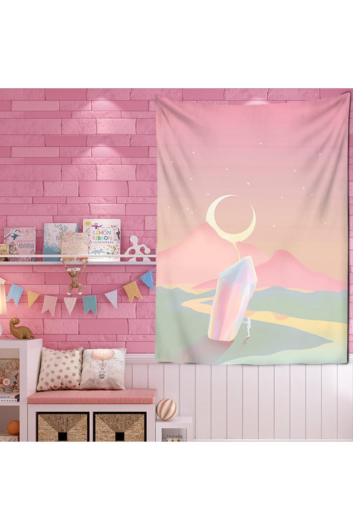 Lisslune | Pink Wall Tapestry