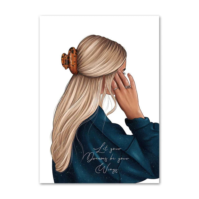 Lisslune | Girl Canvas Poster
