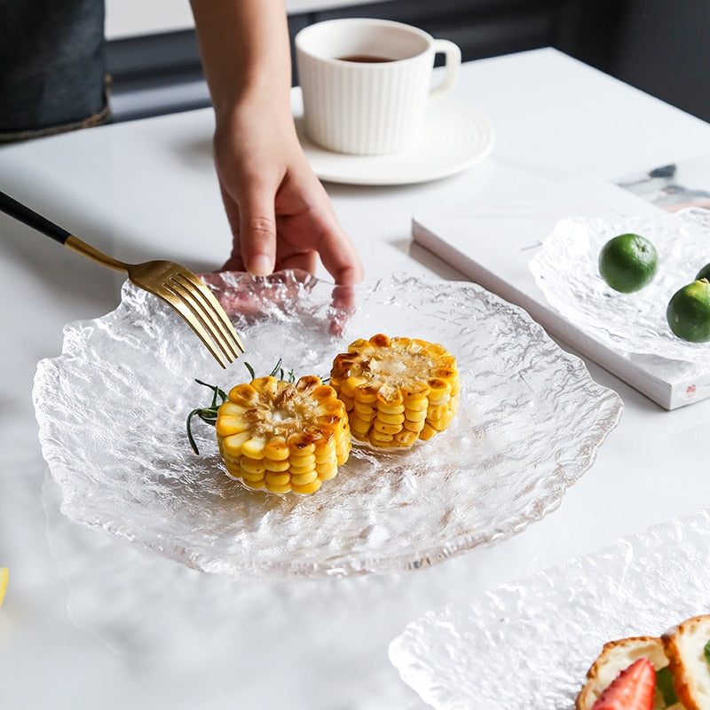 Lisslune | Nordic Frozen Style Glass Plates