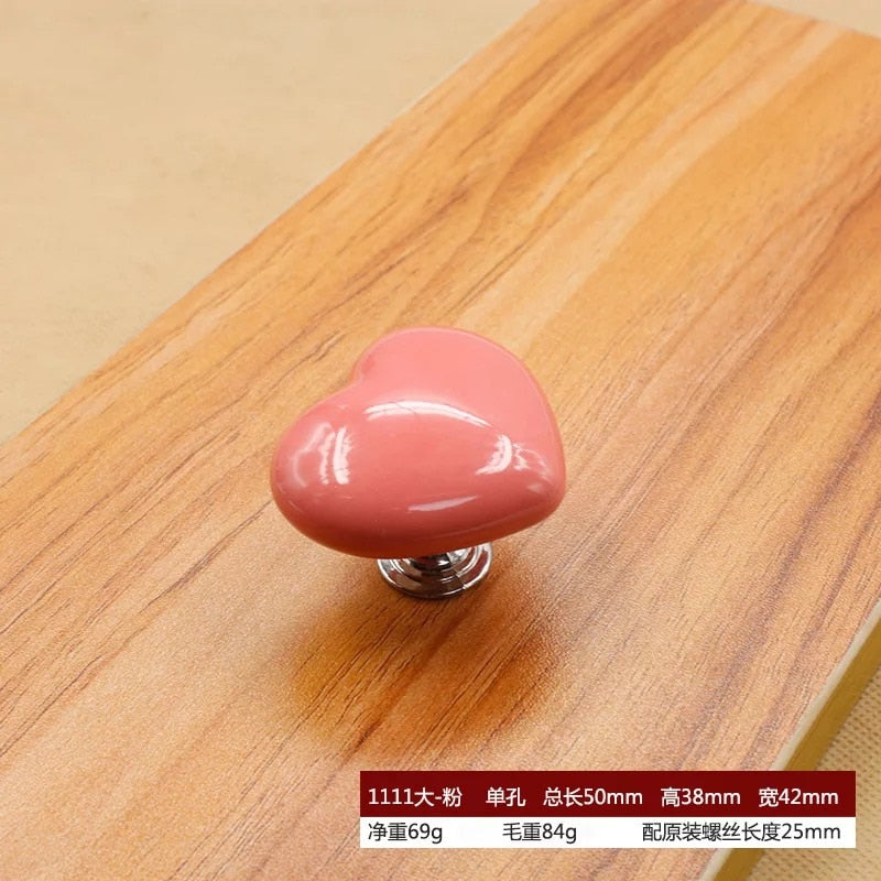 Lisslune | Ceramic Heart Door Cabinet Handle