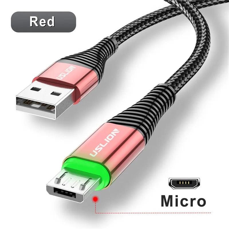 Lisslune | Lightning Speed 5A LED Micro USB Charging Cable - Stylish Data Synchronization with Illuminated Features