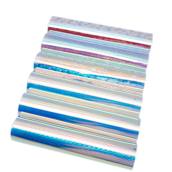 Lisslune | Iridescent PVC Synthetic Leather Jelly Fabric for Innovative DIY Creations