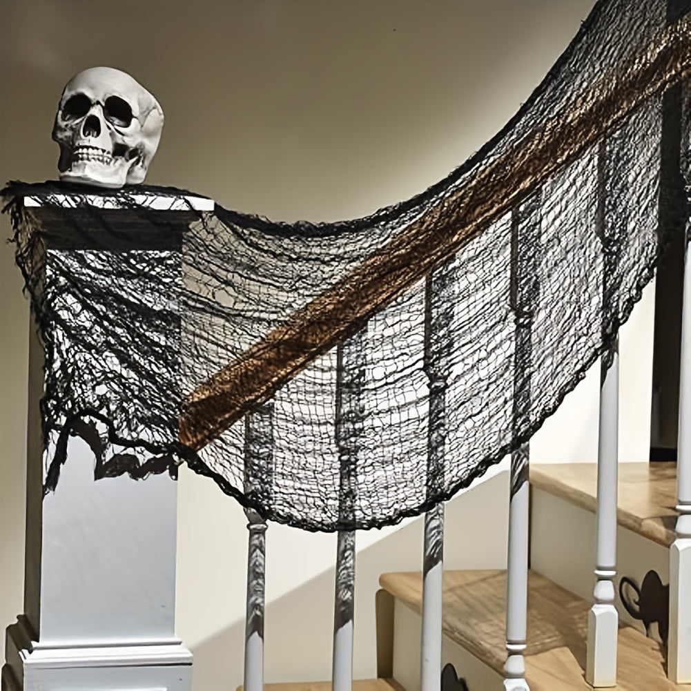 Lisslune | Halloween Black Fabric Hanging Decoration – Polyester Spooky Decor