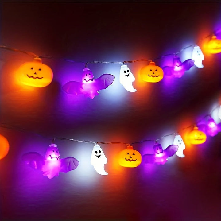 Lisslune | Spooky Halloween String Lights – Battery-Powered Pumpkin Design