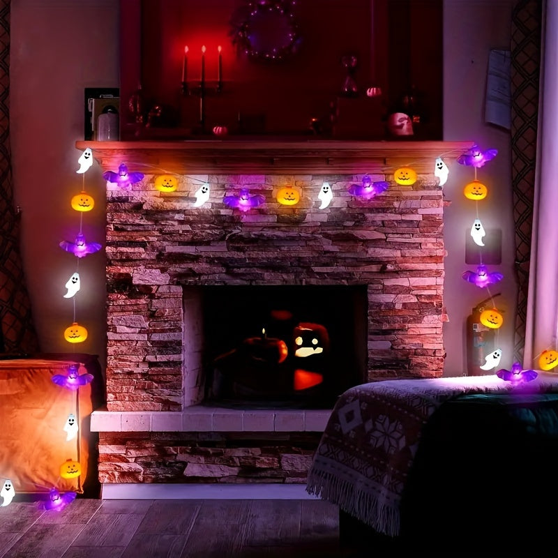 Lisslune | Spooky Halloween String Lights – Battery-Powered Pumpkin Design