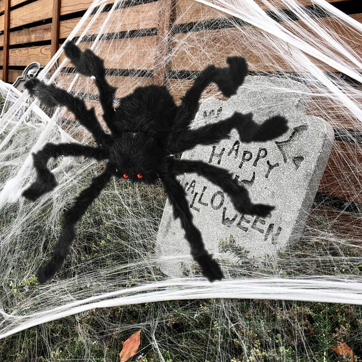 Lisslune | CreepyCrawl Giant Spider – Realistic Halloween Outdoor Yard Prop