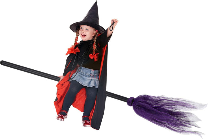 Lisslune | Halloween Witch Broom – Plastic Party Prop for Spooky Fun Decor