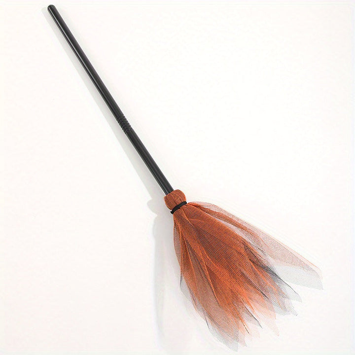 Lisslune | Halloween Witch Broom – Plastic Party Prop for Spooky Fun Decor