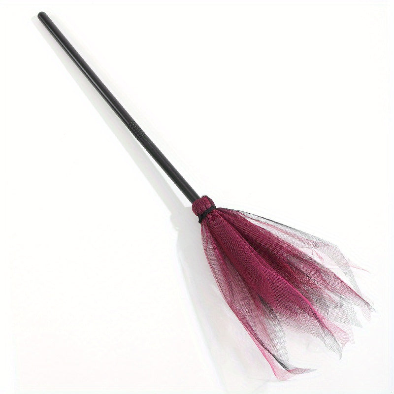 Lisslune | Halloween Witch Broom – Plastic Party Prop for Spooky Fun Decor