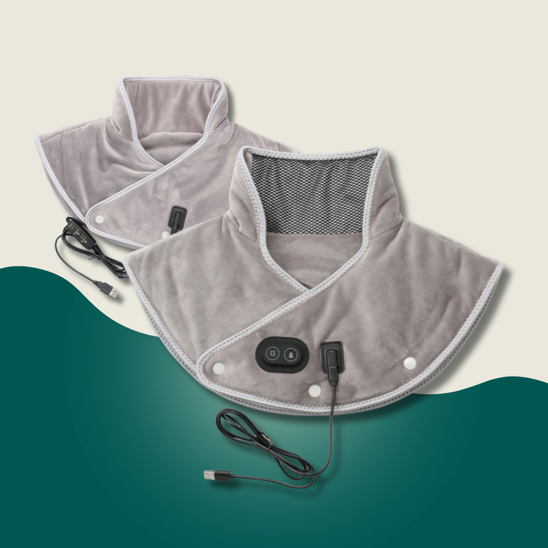 Lisslune | WarmRelax Neck & Shoulder Massage Band – USB Heated Massage Wrap with Heat Function
