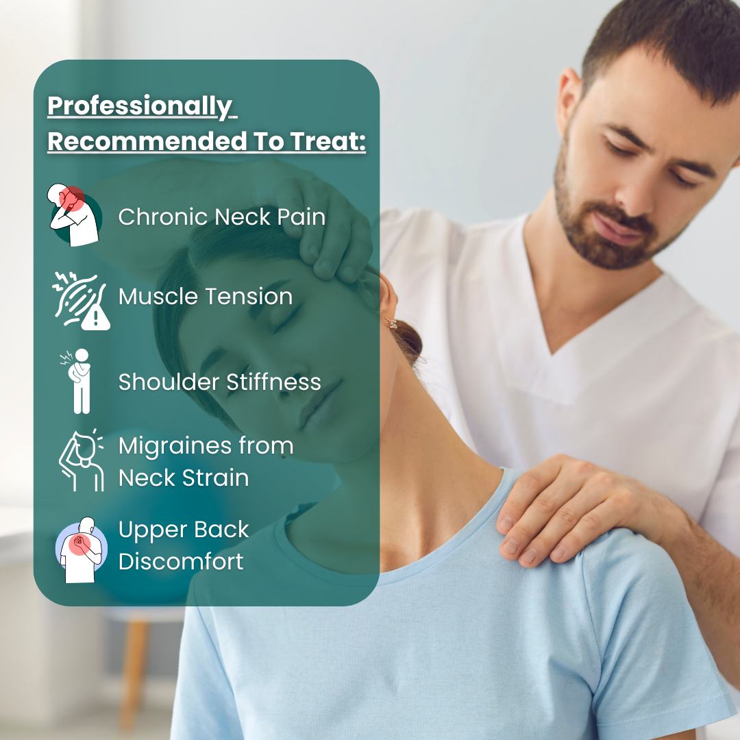 Lisslune | WarmRelax Neck & Shoulder Massage Band – USB Heated Massage Wrap with Heat Function