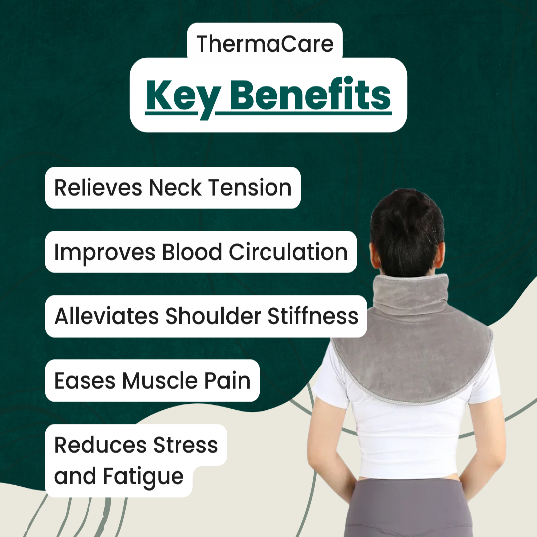 Lisslune | WarmRelax Neck & Shoulder Massage Band – USB Heated Massage Wrap with Heat Function