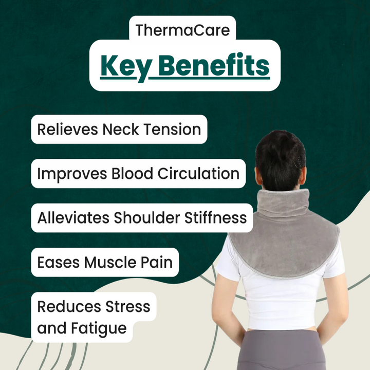 Lisslune | WarmRelax Neck & Shoulder Massage Band – USB Heated Massage Wrap with Heat Function