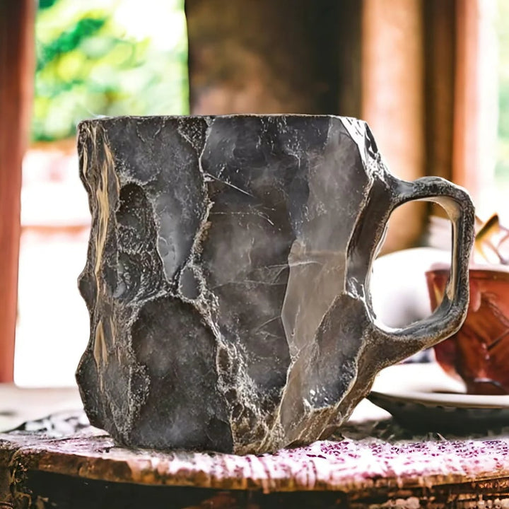 Lisslune | Handcrafted Mineral Crystal Mug – Insulated, Microwave Safe, 350-450 ml, Unique Design