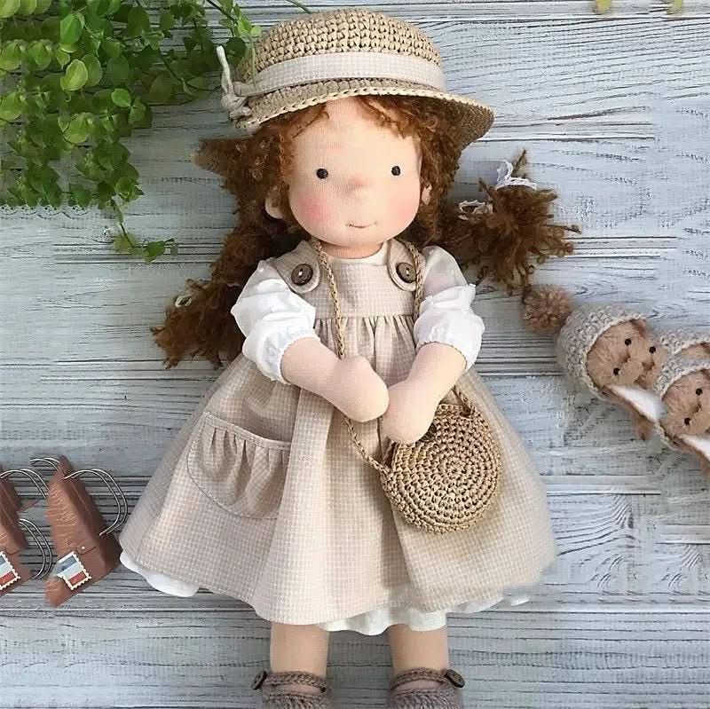 Lisslune | Handmade cotton Waldorf doll with accessories