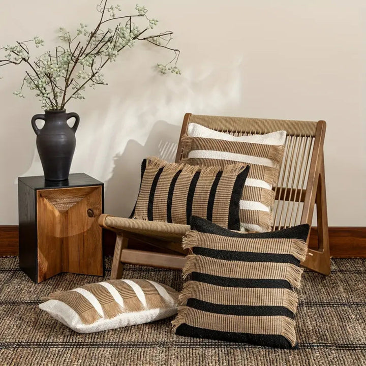 Lisslune | Handwoven Bohemian Stripe Cushion Cover