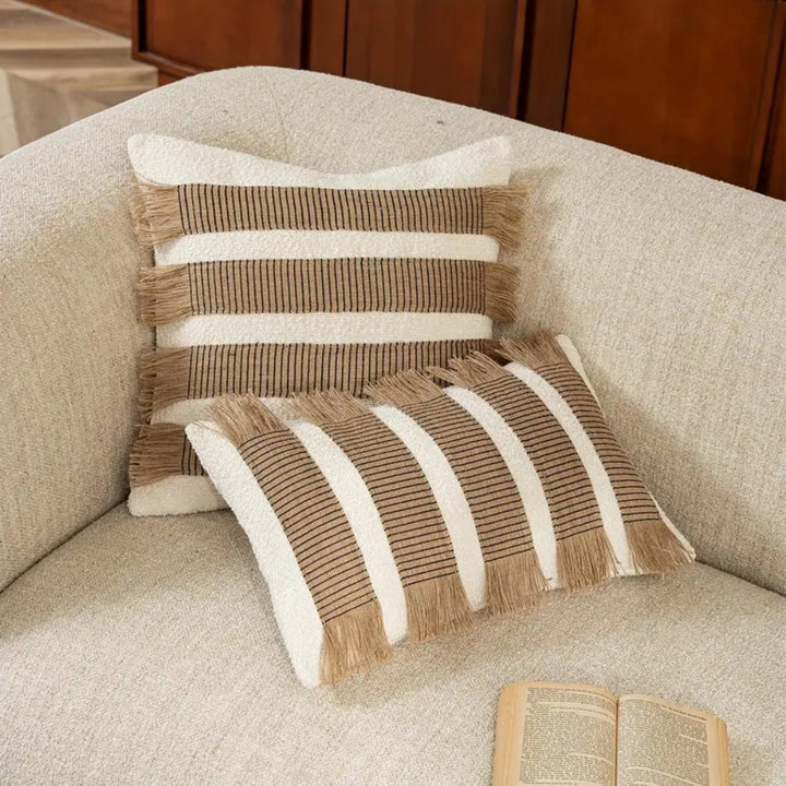 Lisslune | Handwoven Bohemian Stripe Cushion Cover