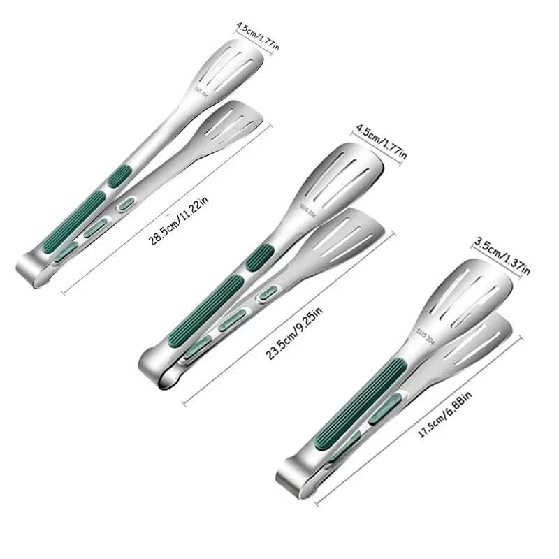 Lisslune | Non-slip stainless steel tongs for meat, salad & bread