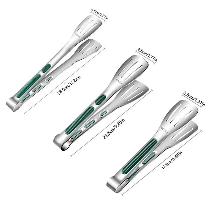Lisslune | Non-slip stainless steel tongs for meat, salad & bread