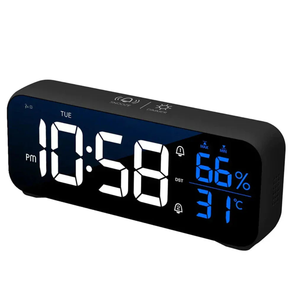 Lisslune | Harmonix – Smart LED Alarm Clock with Music, Temperature Display & Voice Control