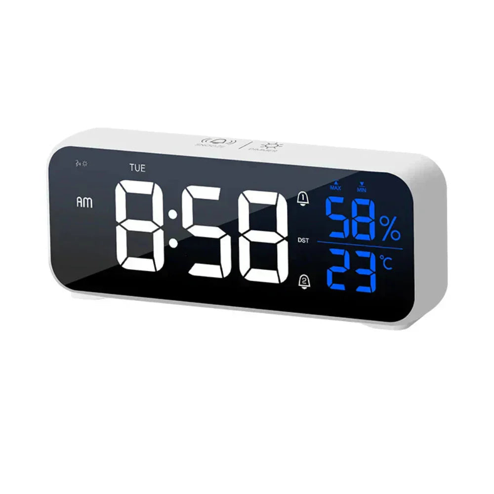 Lisslune | Harmonix – Smart LED Alarm Clock with Music, Temperature Display & Voice Control