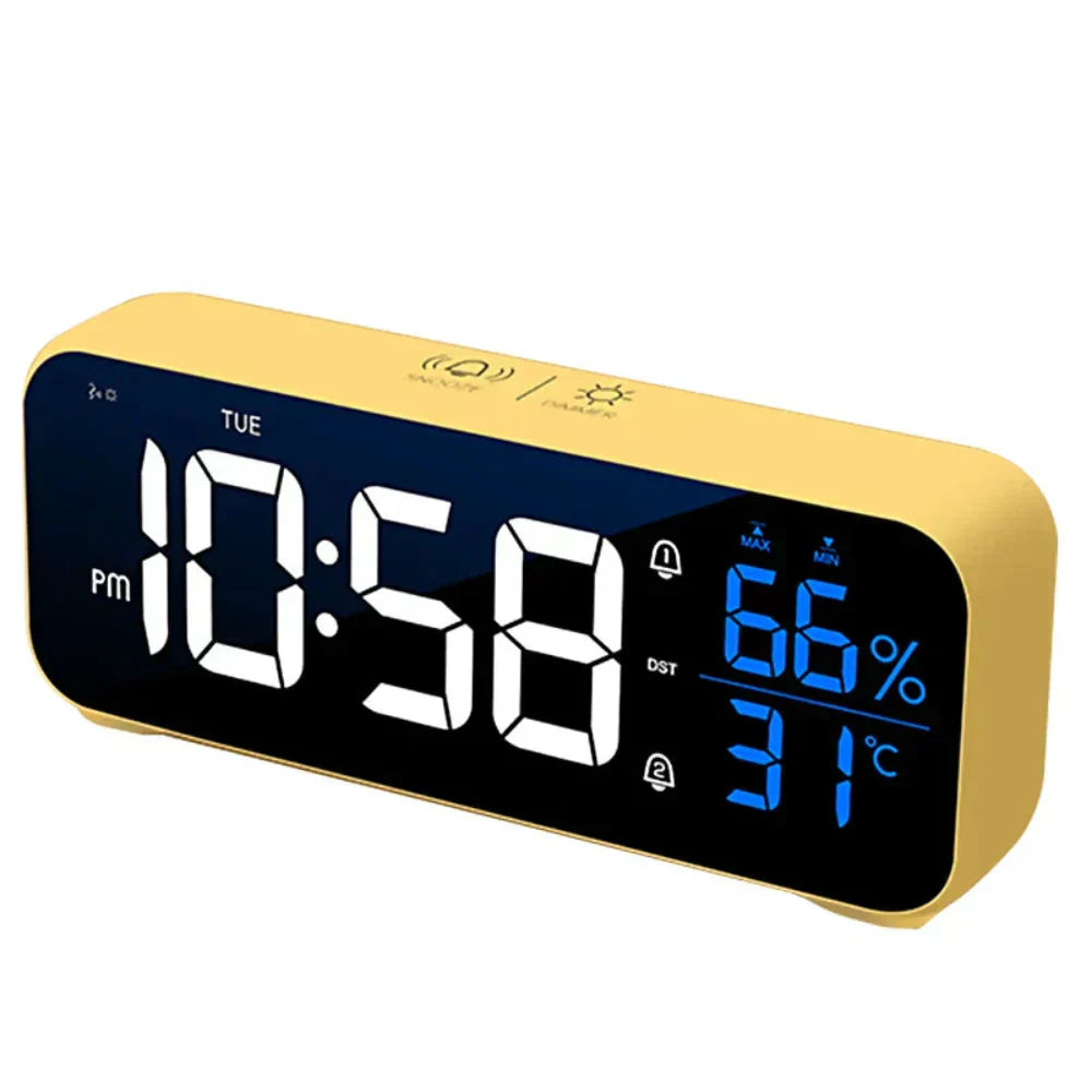 Lisslune | Harmonix – Smart LED Alarm Clock with Music, Temperature Display & Voice Control