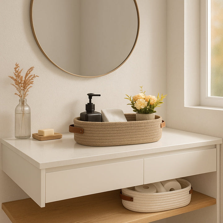 Lisslune | Harper Woven Storage Basket Organizer