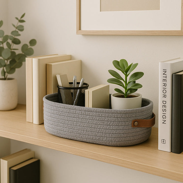 Lisslune | Harper Woven Storage Basket Organizer