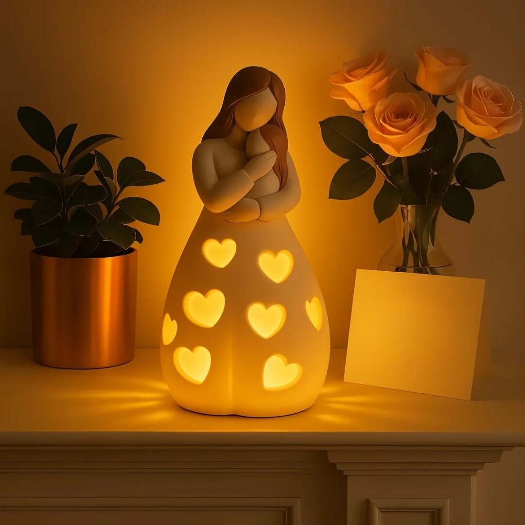 Lisslune | Heart of Mum Ambient Lamp – Warm LED Light for Home & Gift Decor
