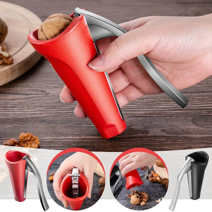 Lisslune | Ergonomic Nutcracker with Lever Mechanism – Robust Walnut & Hazelnut Opener