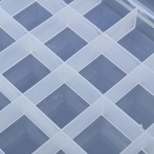 Lisslune | Jewelry storage organizer with 24 compartments and secure snap closure lid