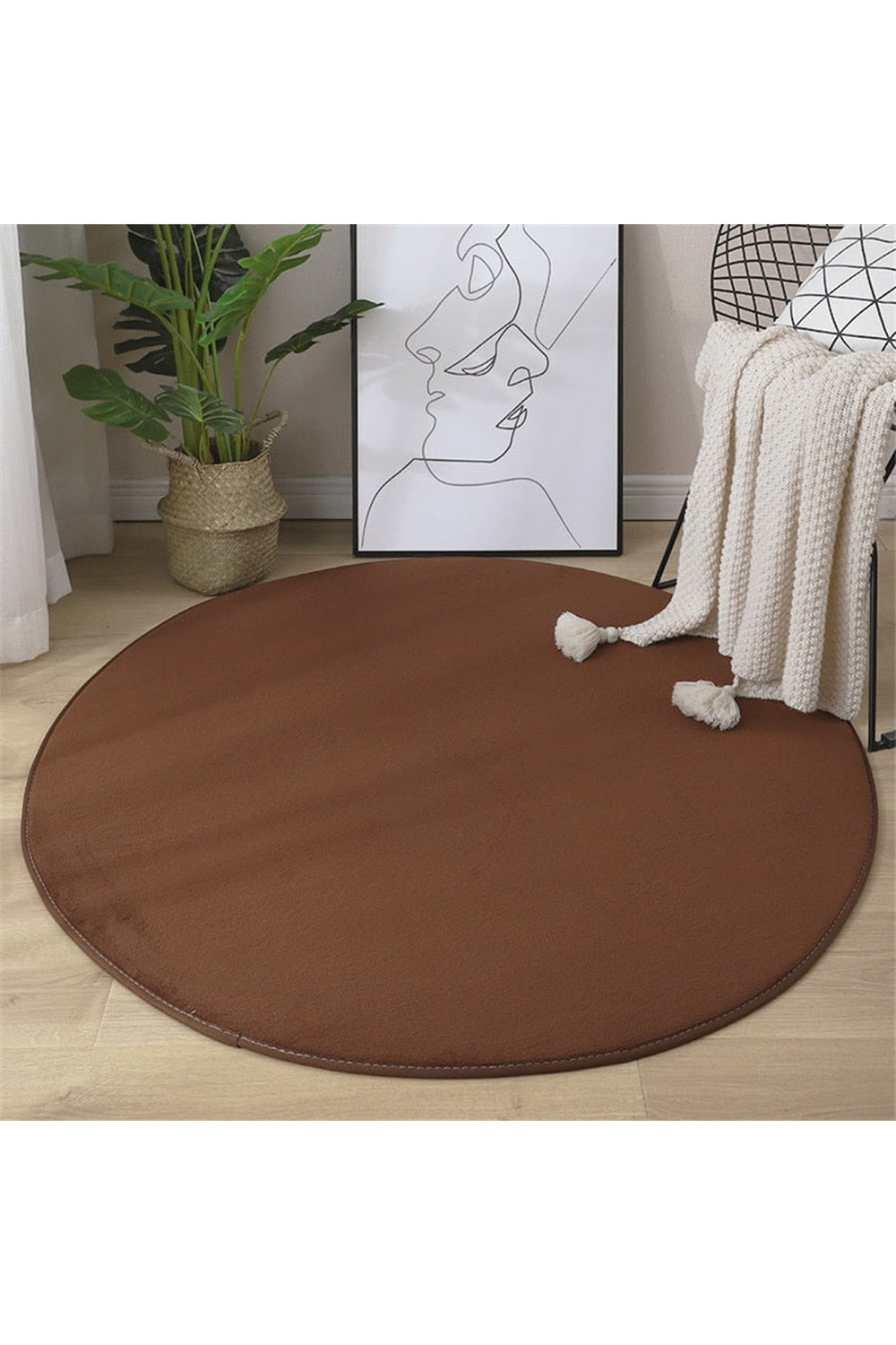 Lisslune | round rug with coral pattern