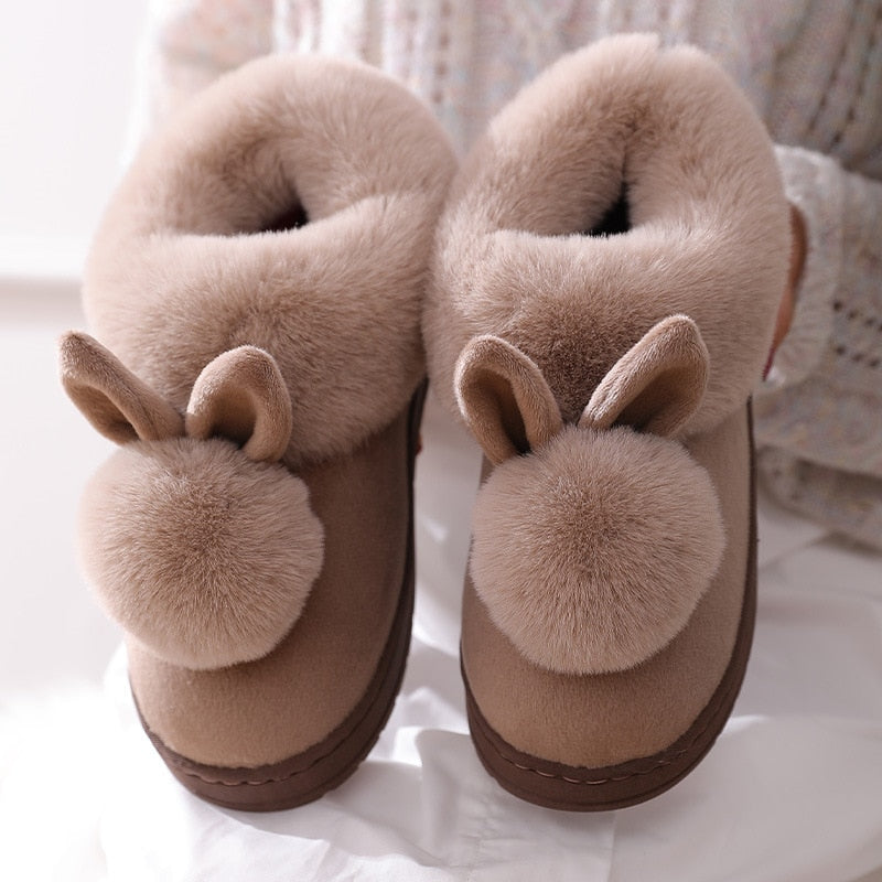 Lisslune | Cozy women's slippers with bunny ears