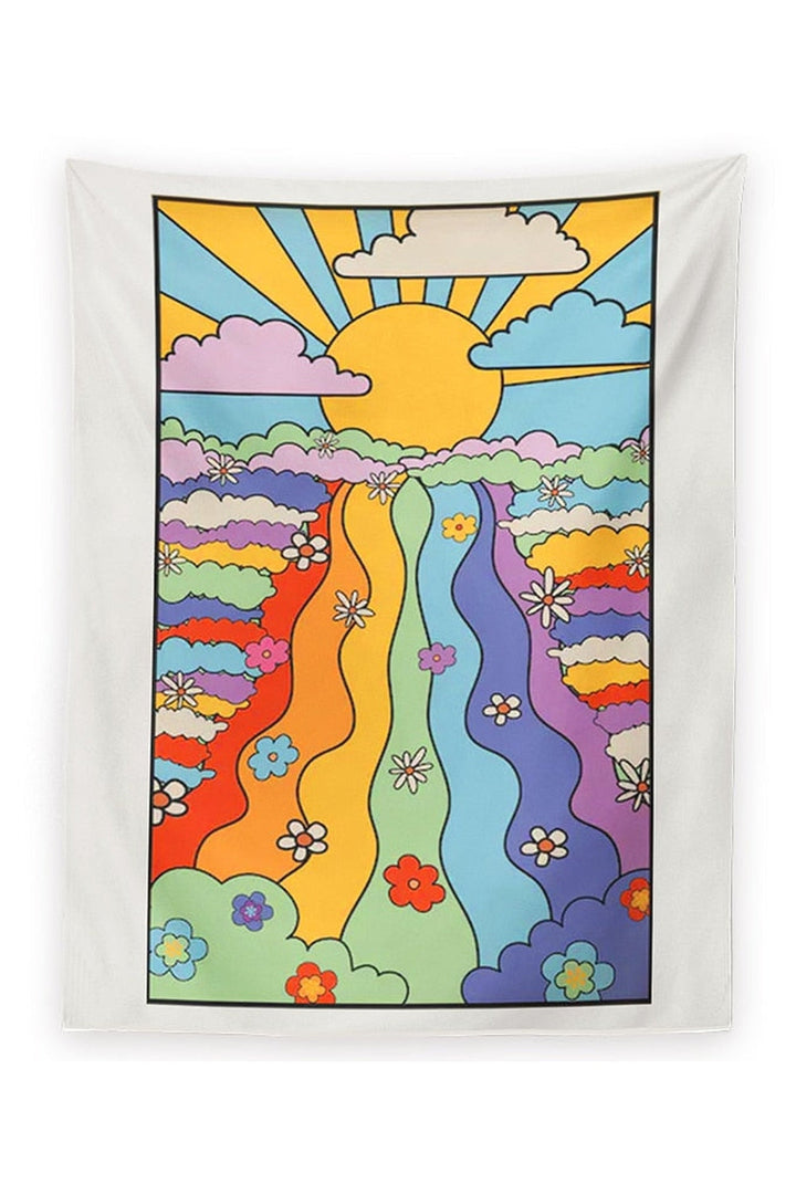 Lisslune | 70s Rainbow Wall Tapestry