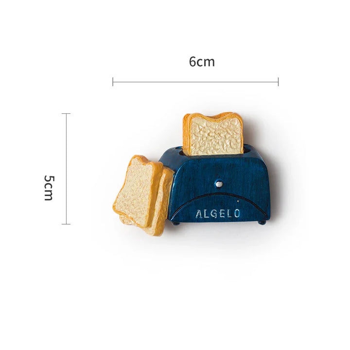 Rynx | Bionic Food Refrigerator Magnet 3D Creative Cartoon Home Decoration Magnetic Cute Refrigerator Magnet Magnetic Sticker Power Message