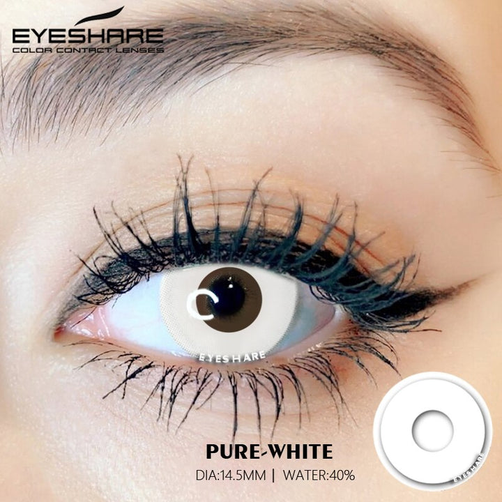 Rynx Cosplay Pure White 14.5 mm 1 Pair | 1 Year