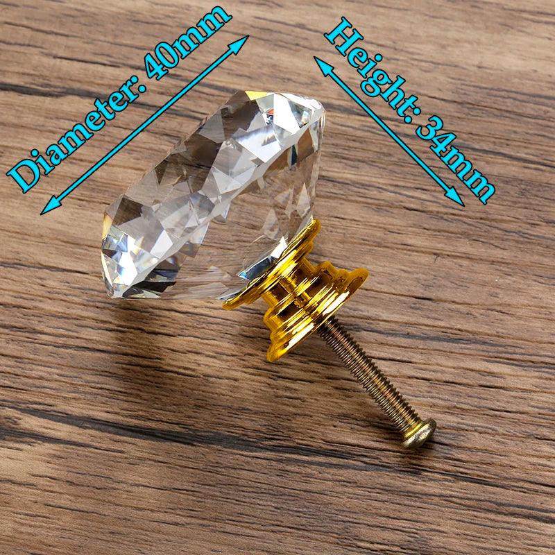 Lisslune | Glamorous Rainbow Crystal Glass Cabinet Knobs for Elegant Home Style