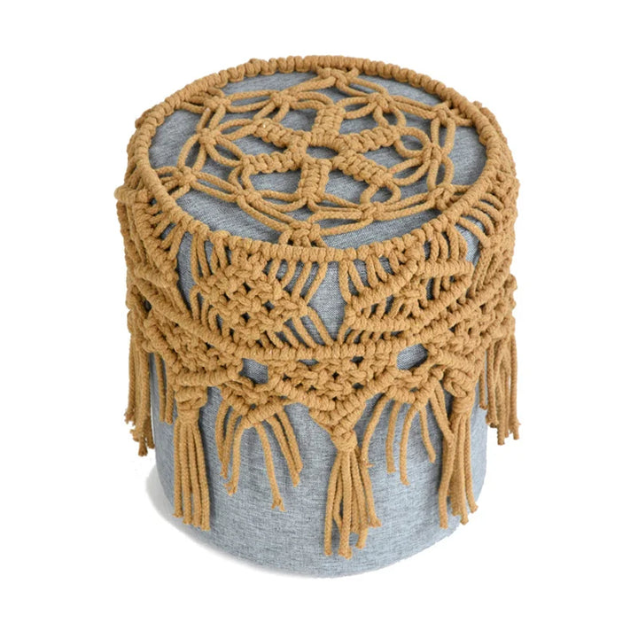 Rynx | Macramé round chair covers handwoven cotton Cope tassel hanging tapestry sofa low stool chair cover Boho decor