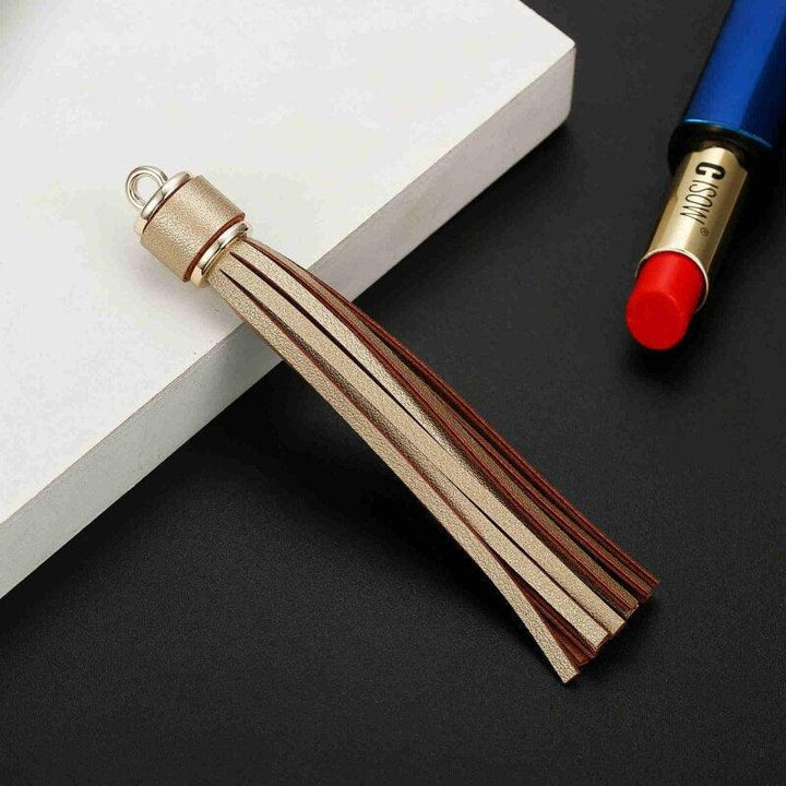 Lisslune | Vibrant 5-piece Synthetic Leather Tassel Fringe Set for Creative Jewelry and Craft Projects