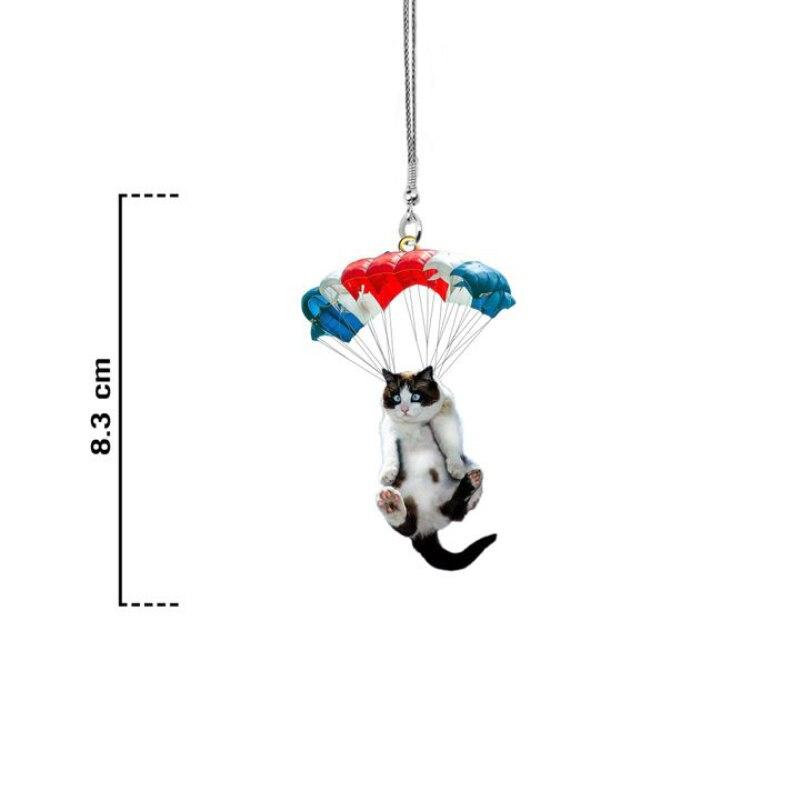 Lisslune | Car Rearview Mirror Colorful Flying Dogs & Cats Pendant